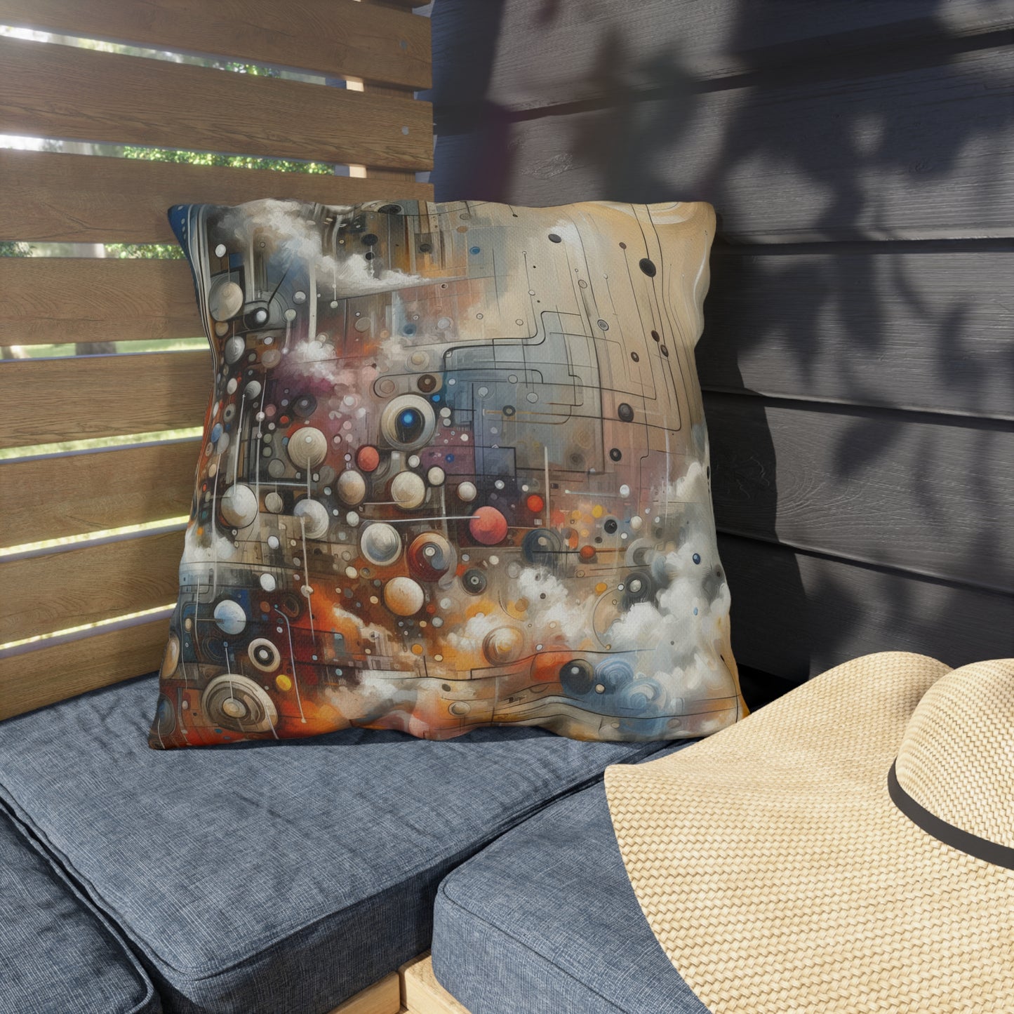 Abstract Mechanical Harmony Outdoor Pillows
