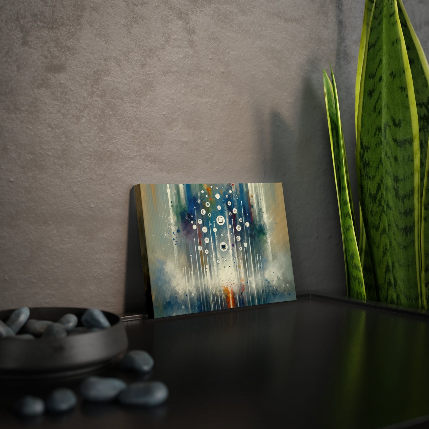 Tachism Digital Escape Canvas Photo Tile