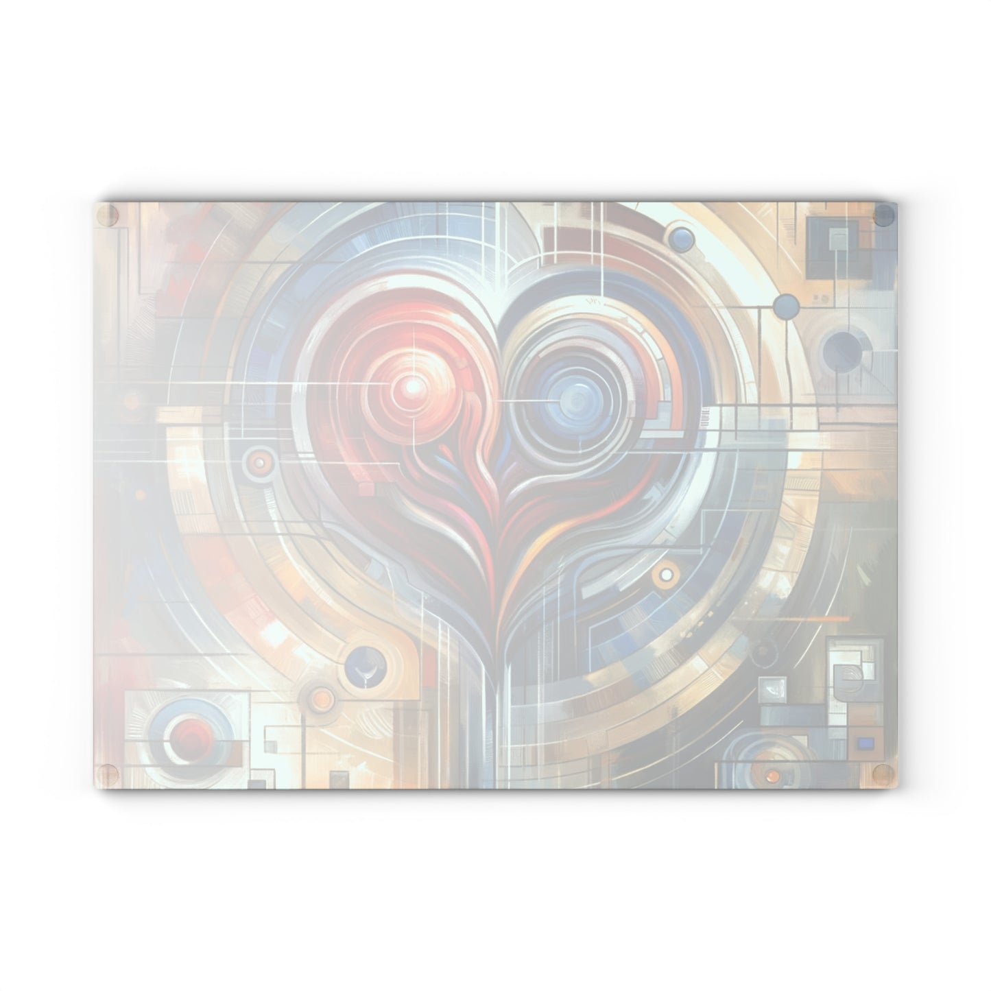 Techno Heart Harmony Glass Cutting Board