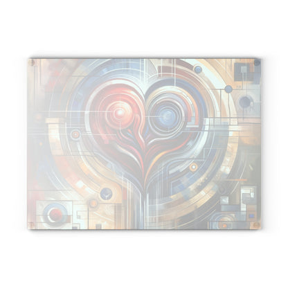 Techno Heart Harmony Glass Cutting Board