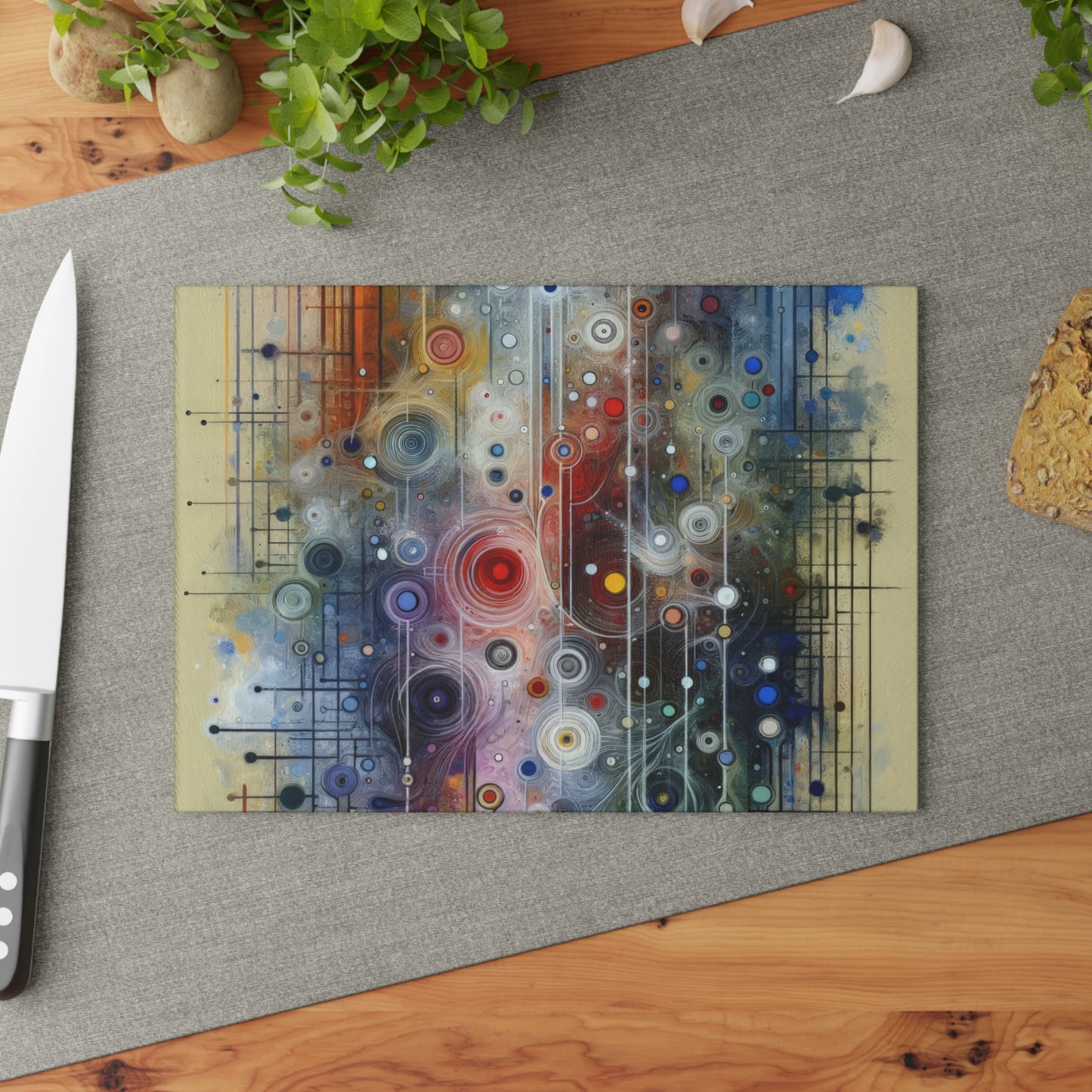 Awakenings Interconnectedness Tachism Glass Cutting Board