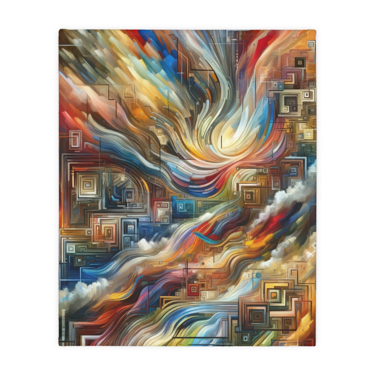 Woven Progress Tapestry Velveteen Microfiber Blanket (Two-sided print)