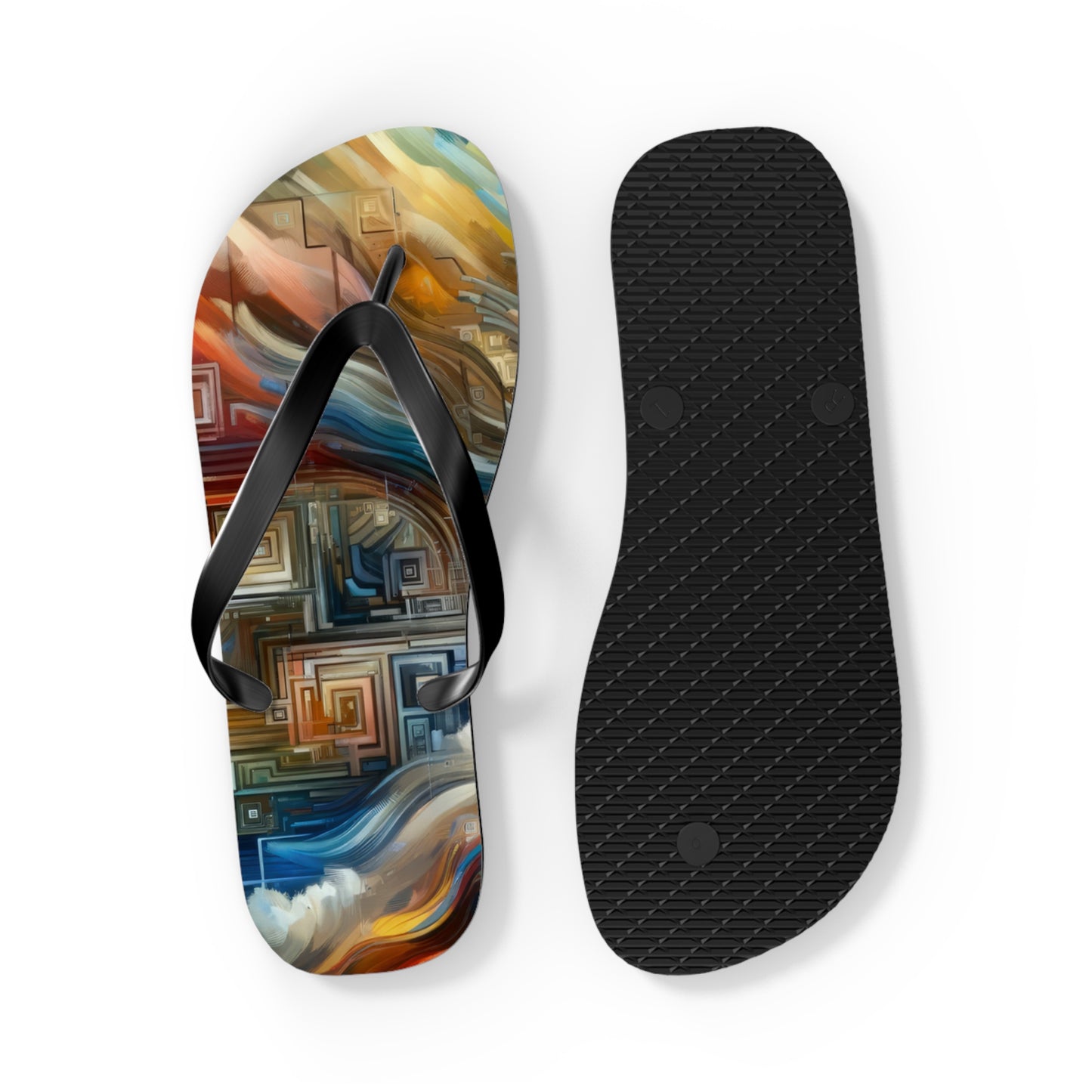 Woven Progress Tapestry Flip Flops