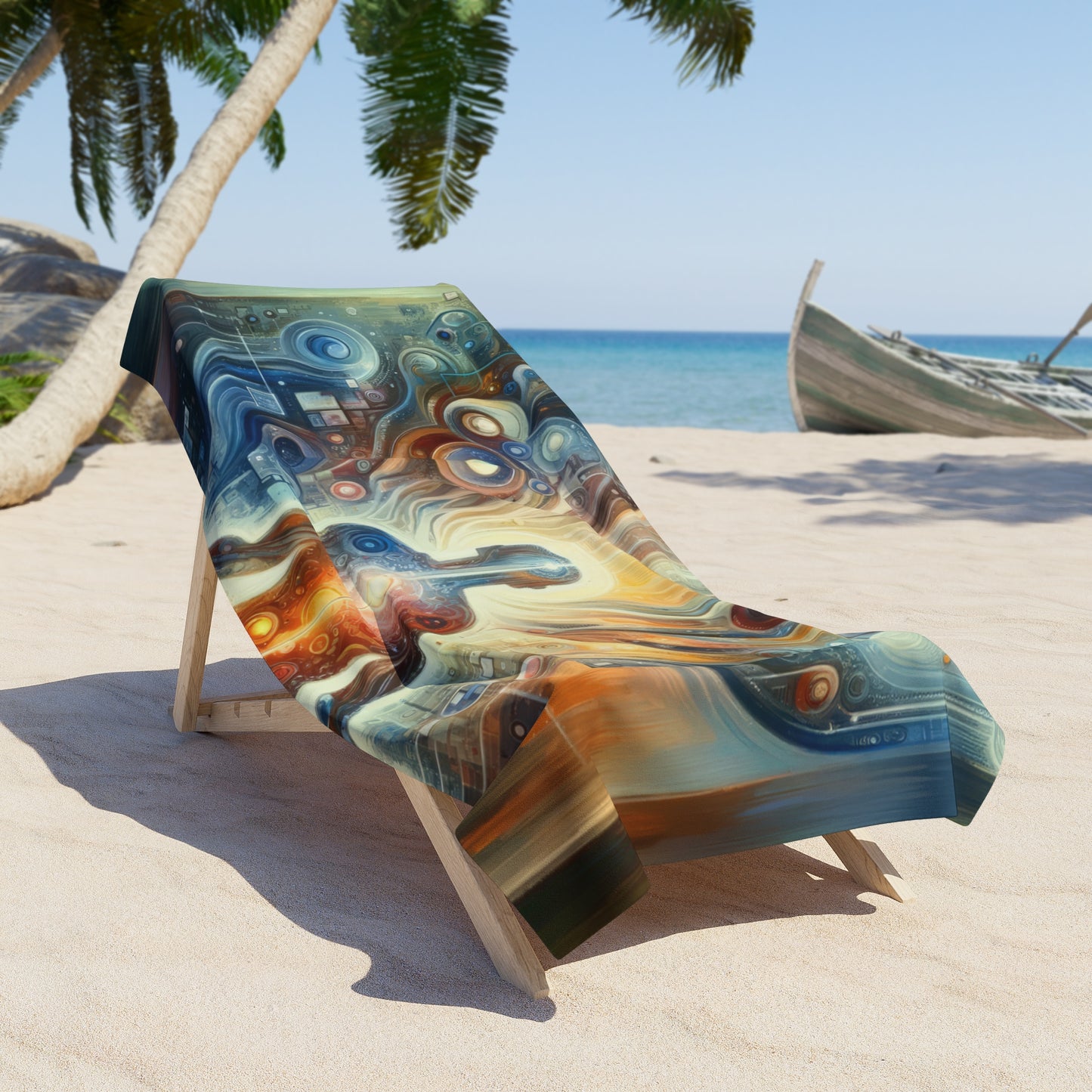 Technological Spiritual Synthesis Beach Towel