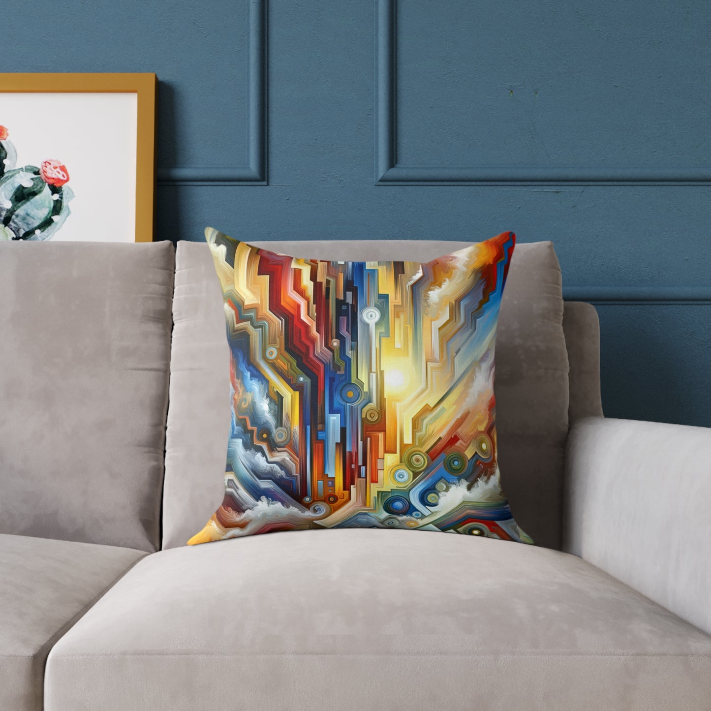 Unity Abstract Vibrancy Spun Polyester Pillow
