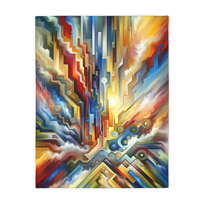Unity Abstract Vibrancy Velveteen Microfiber Blanket (Two-sided print)