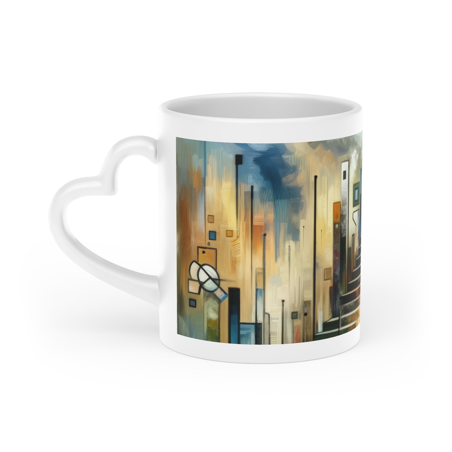 Visionary Evolutionary Progress Heart-Shaped Mug