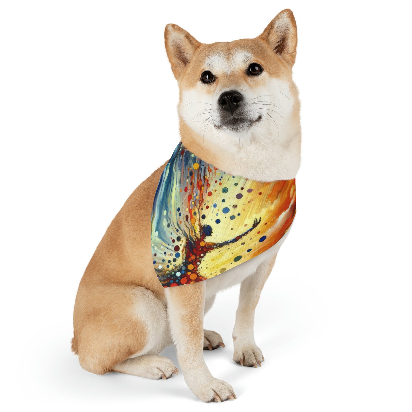 Vibrant Growth Symphony Pet Bandana Collar