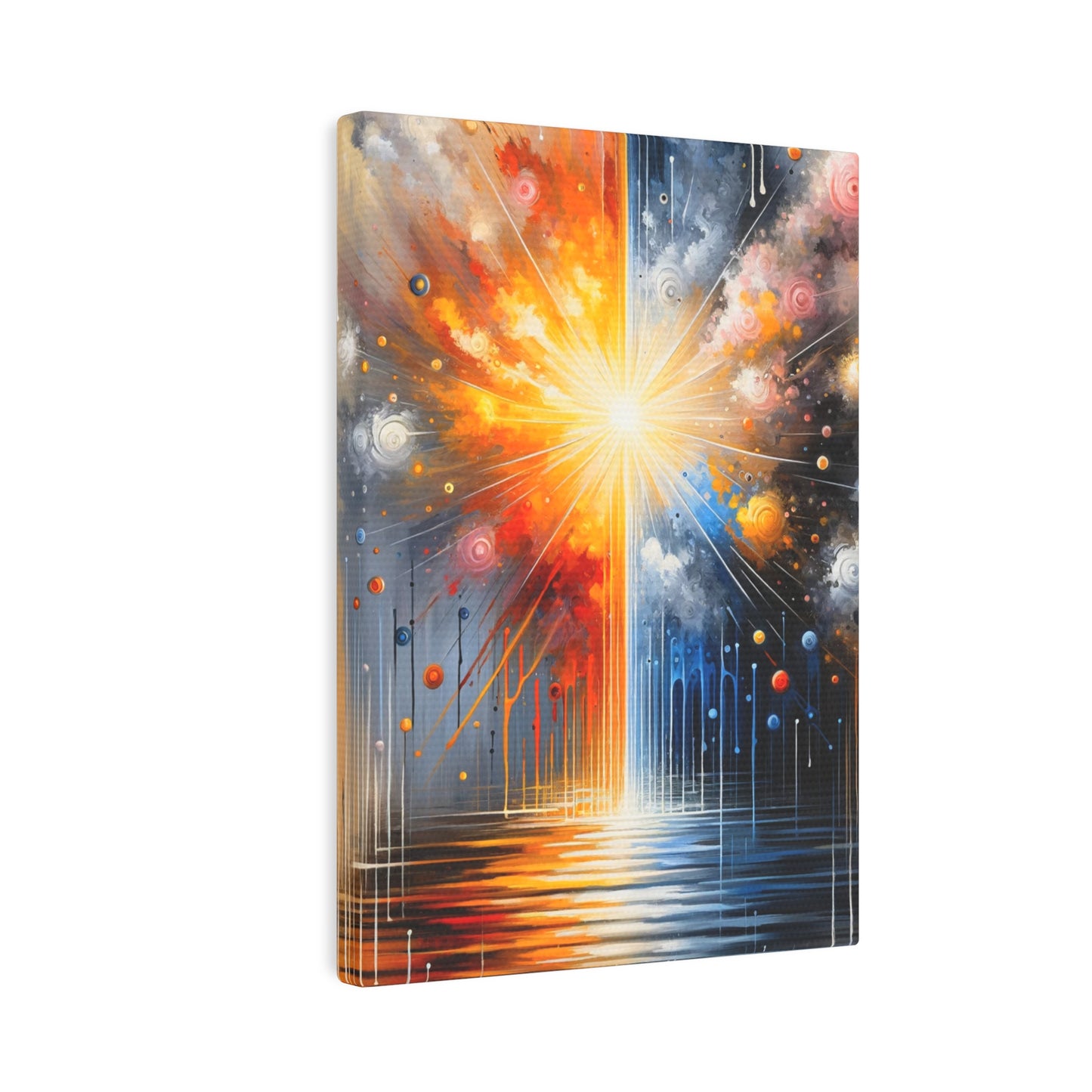 Luminous Abstract Tachism Canvas Photo Tile