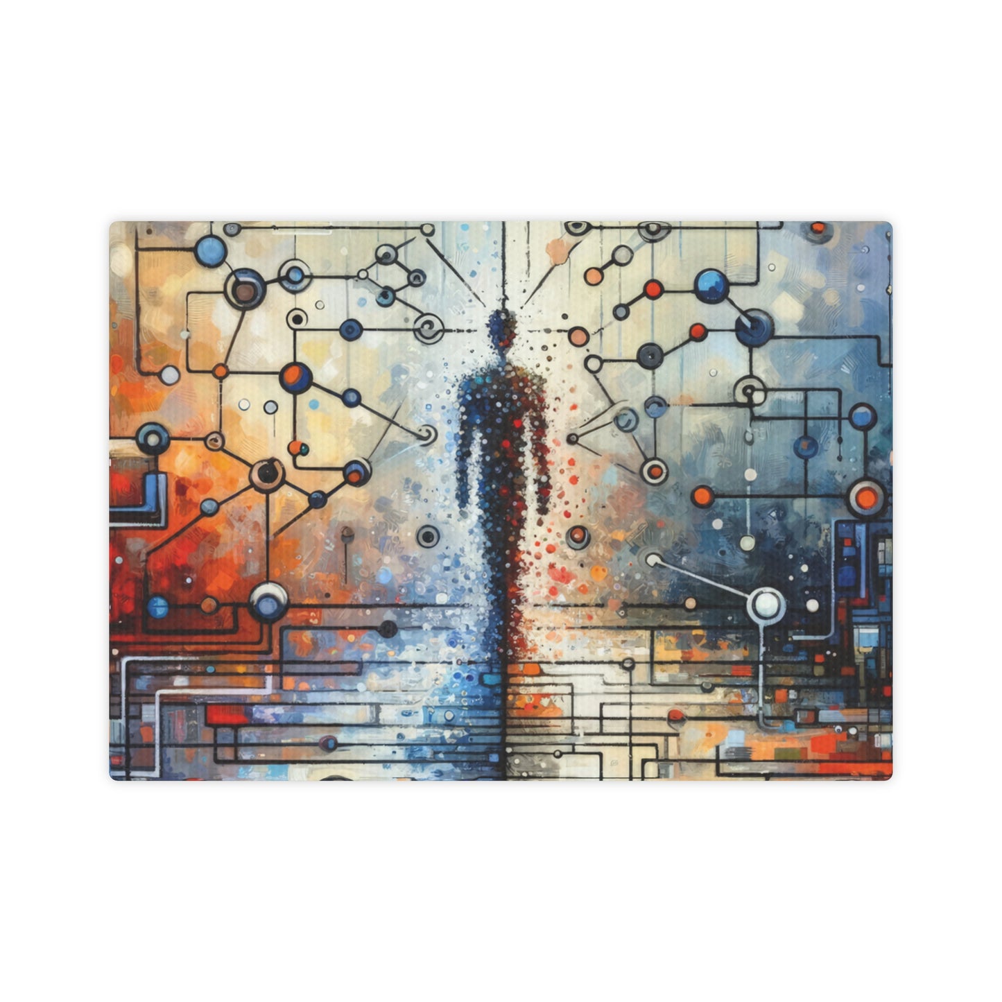 Technological Connectivity Bridge Canvas Photo Tile