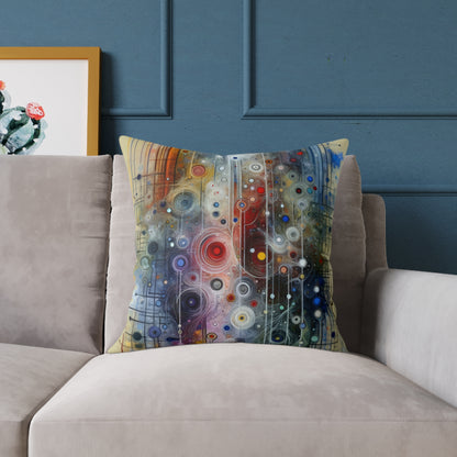 Awakenings Interconnectedness Tachism Spun Polyester Pillow