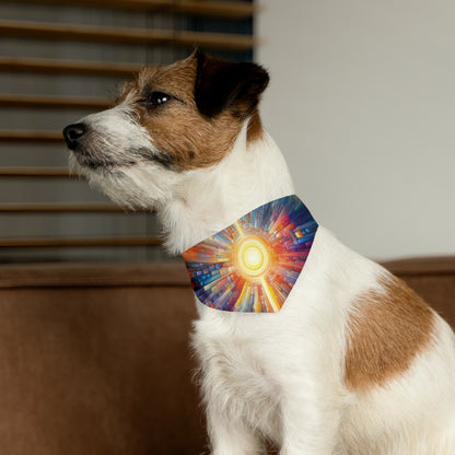 Kaleidoscopic Tachism Breath Pet Bandana Collar