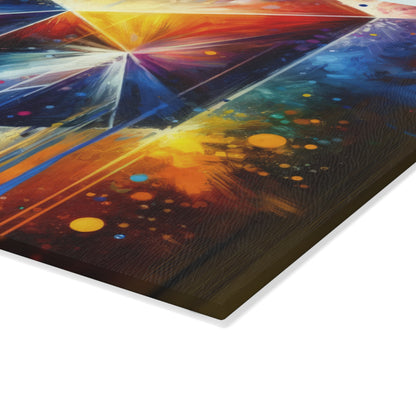 Prismatic Light Spectrum Glass Cutting Board