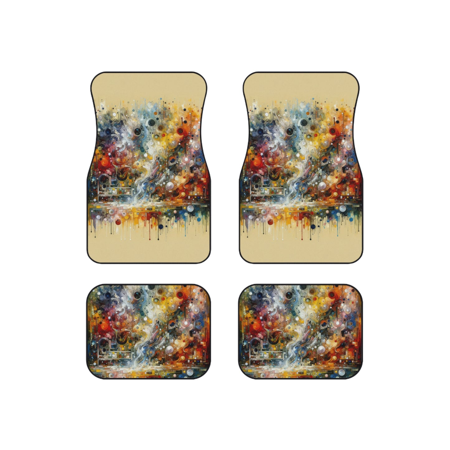 Perception Mosaic Abstract Car Mats (Set of 4)