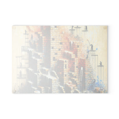 Actions Constructing Society Glass Cutting Board