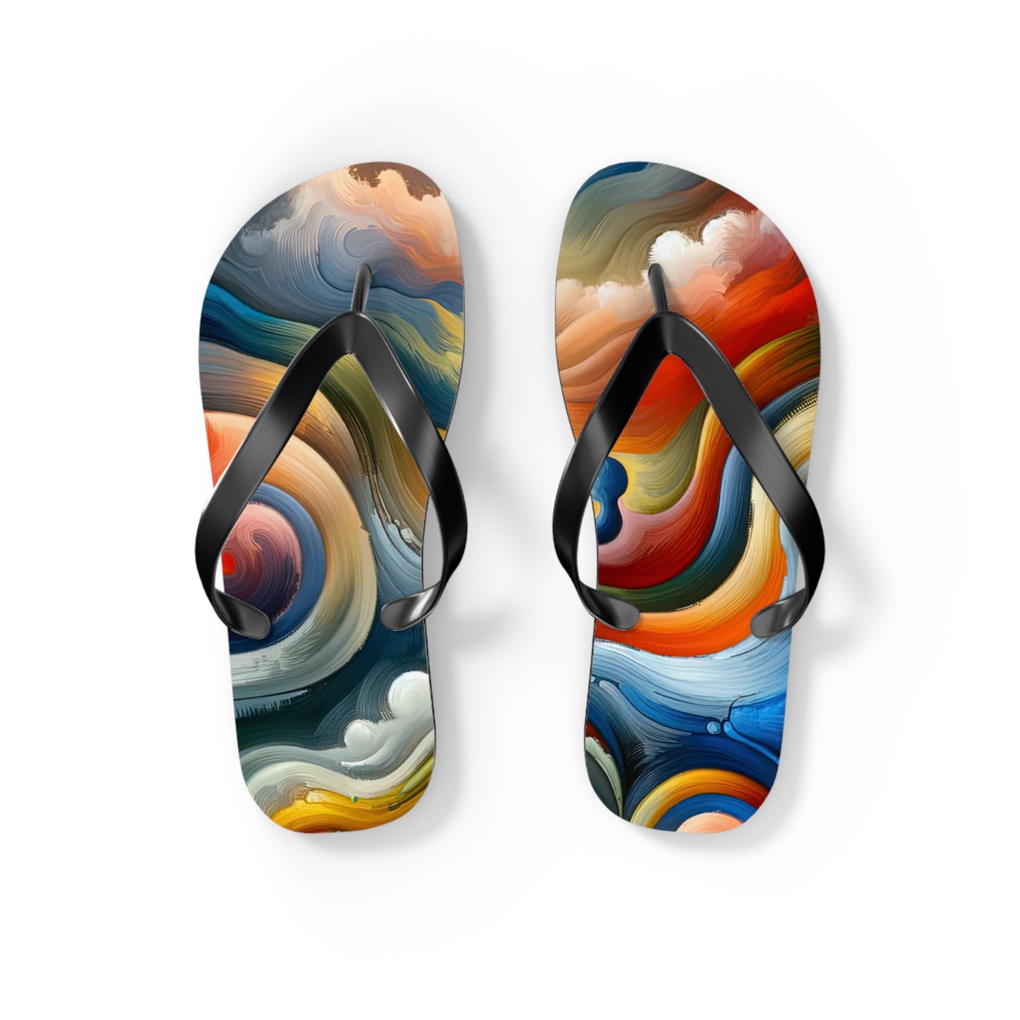 Empathetic Lifeline Abstract Flip Flops