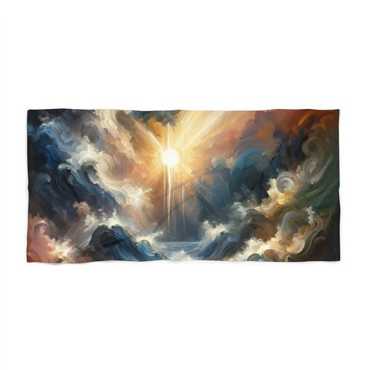 Tumultuous Sea Enlightenment Beach Towel