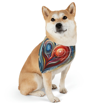 Techno Heart Harmony Pet Bandana Collar