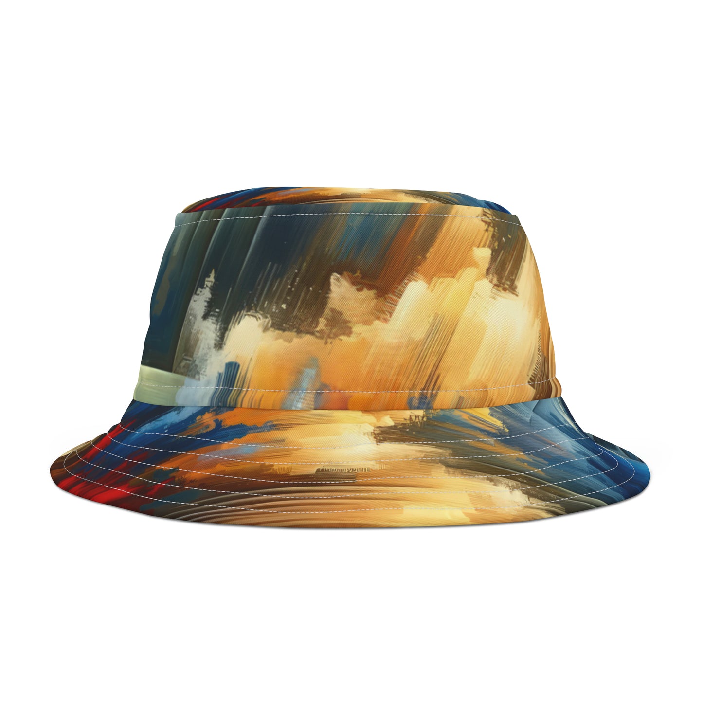 Abstract Geometric Boundaries Bucket Hat (AOP)