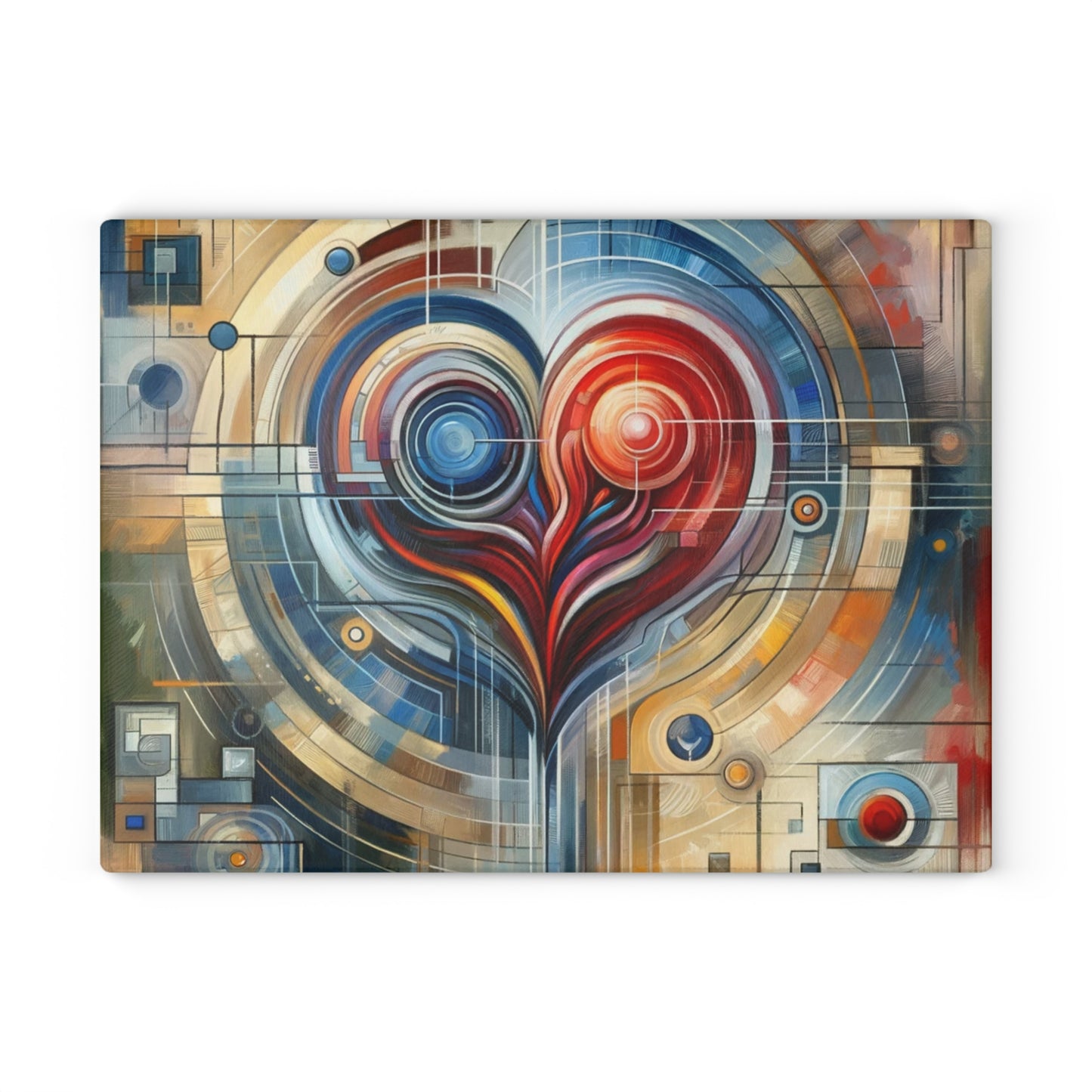 Techno Heart Harmony Glass Cutting Board