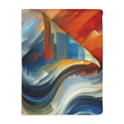 Persistence Force Abstract Velveteen Microfiber Blanket (Two-sided print)