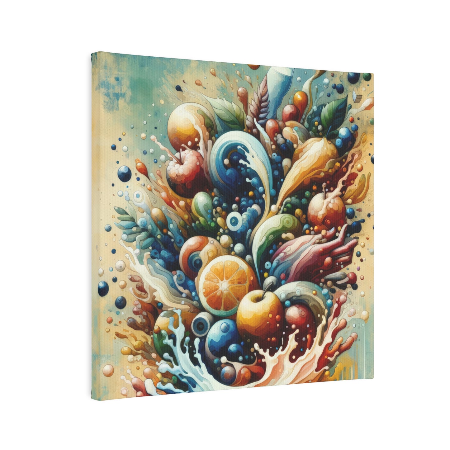 Nourishing Tachism Symphony Canvas Photo Tile