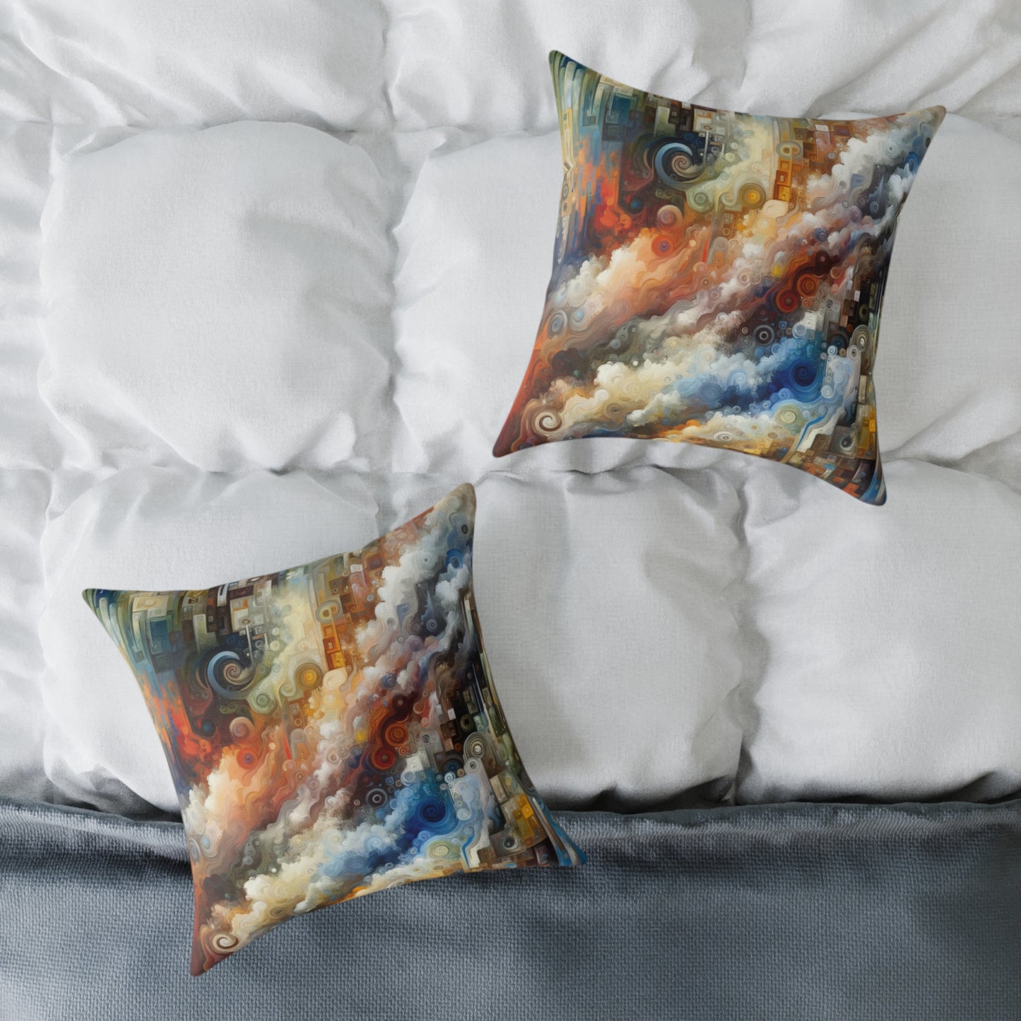 Tachist Unity Diversity Spun Polyester Pillow
