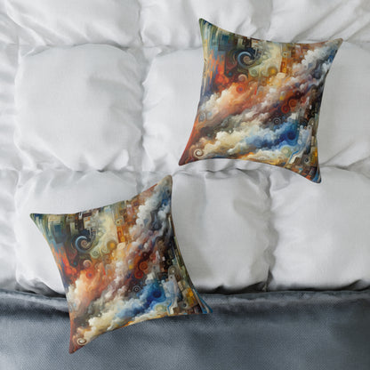 Tachist Unity Diversity Spun Polyester Pillow