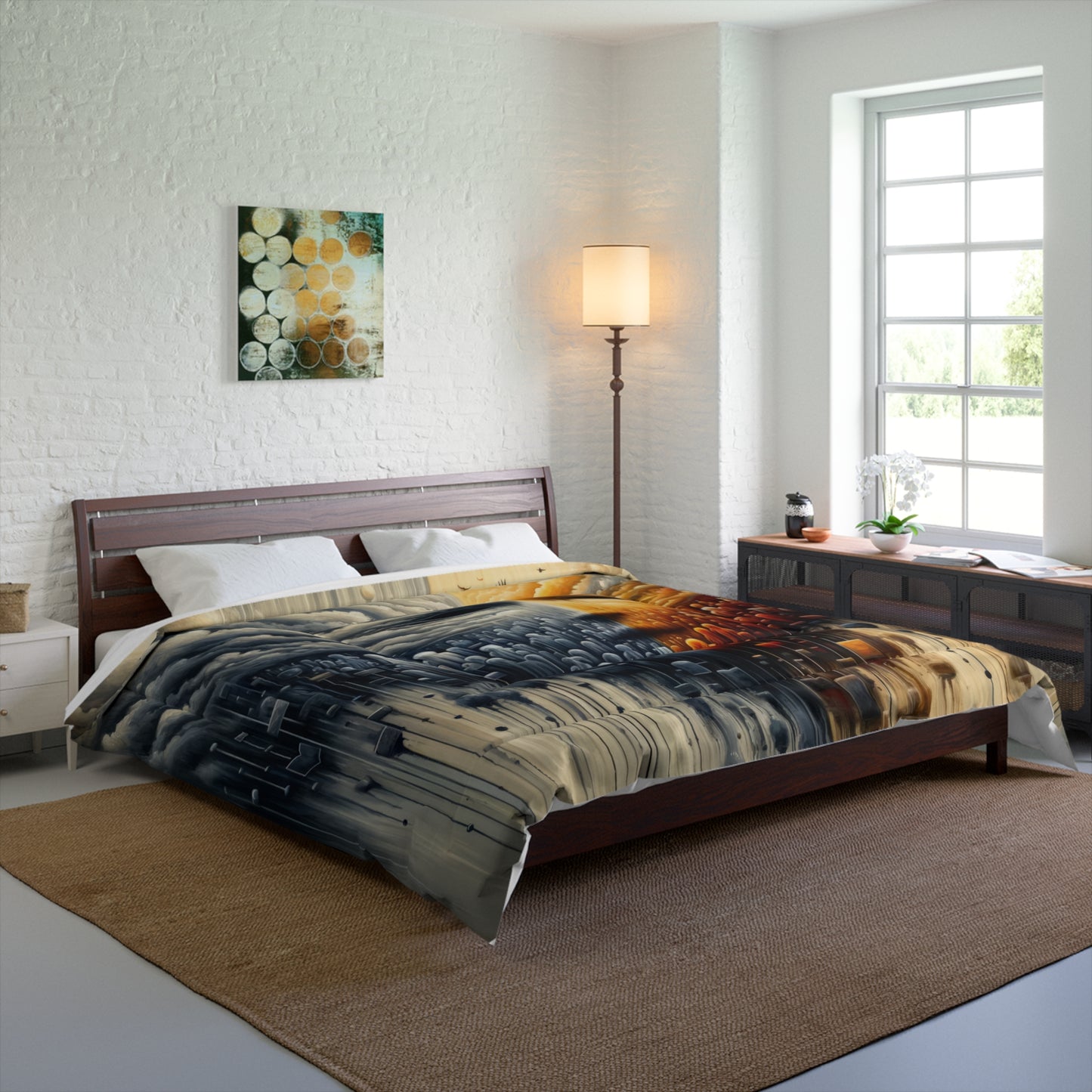 Subdued Revolutionary Currents Comforter