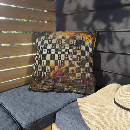 Cosmic Chess Integration Outdoor Pillows