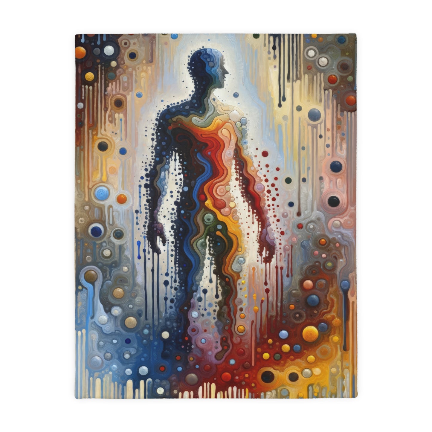 Connectedness Contours Wellness Velveteen Microfiber Blanket (Two-sided print)