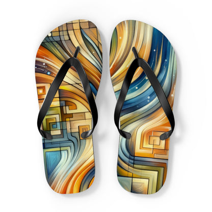 Spiritual Tachism Connection Flip Flops
