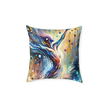 Journey Embrace Tachism Spun Polyester Pillow