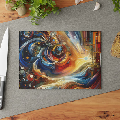 Ritualistic Growth Symphony Glass Cutting Board