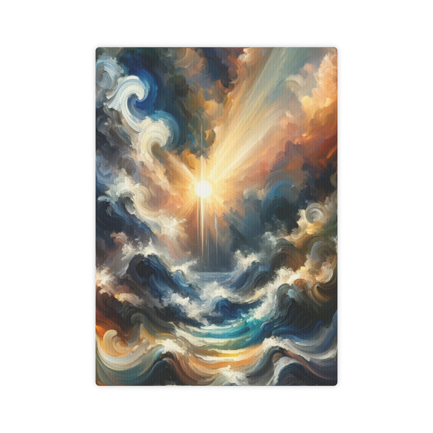 Tumultuous Sea Enlightenment Canvas Photo Tile