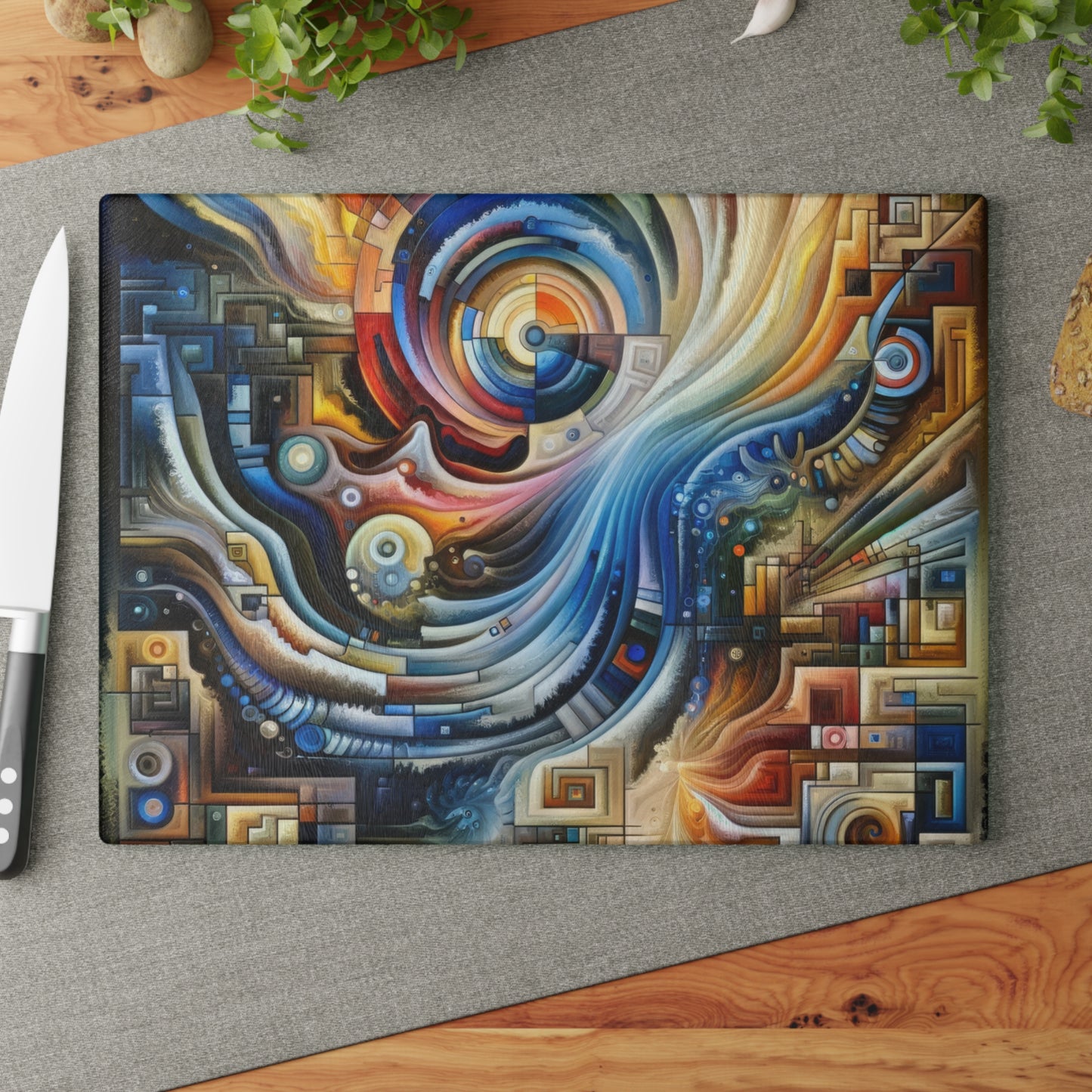 Awakening Spiral Empowerment Glass Cutting Board