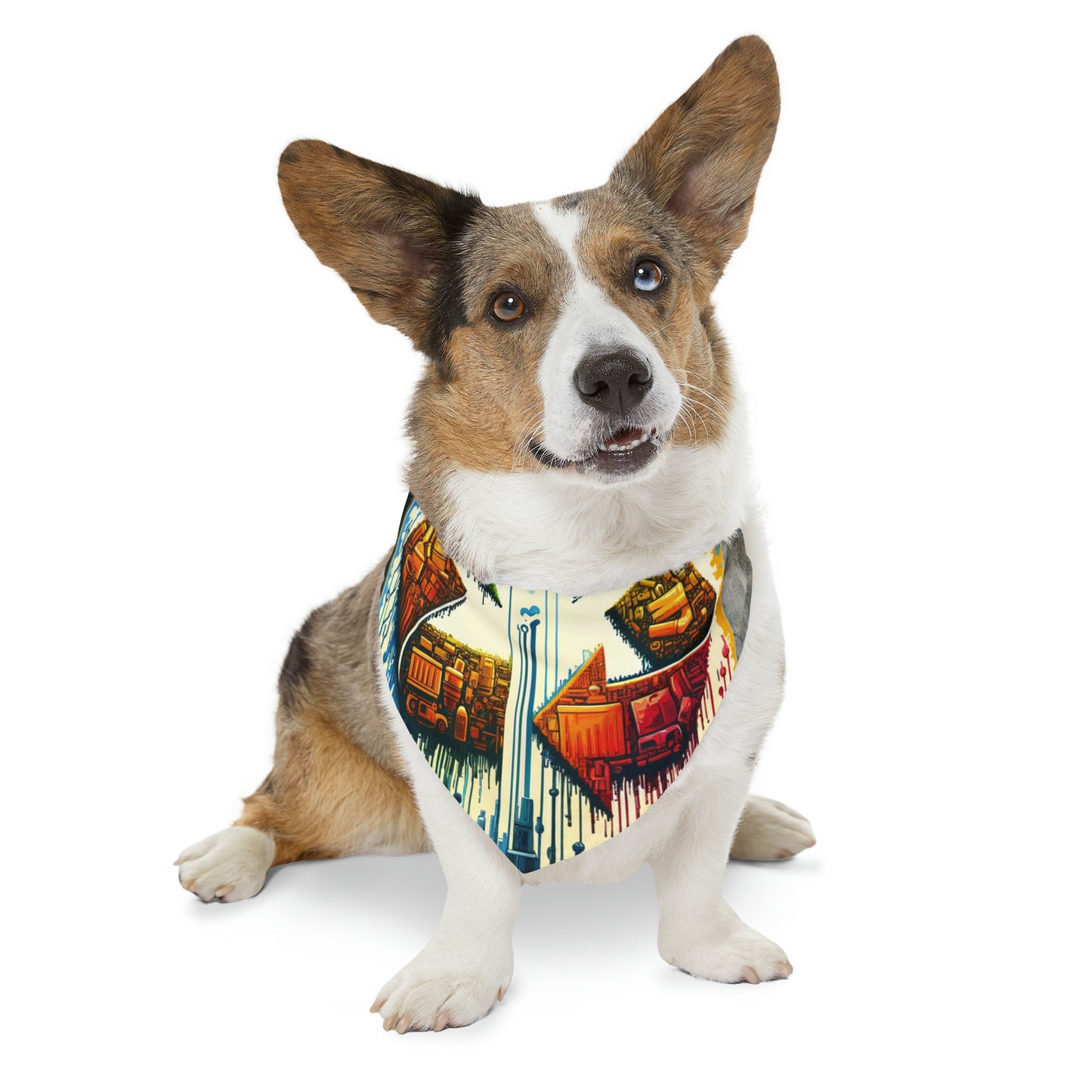 Upcycling Lifecycle Artistry Pet Bandana Collar