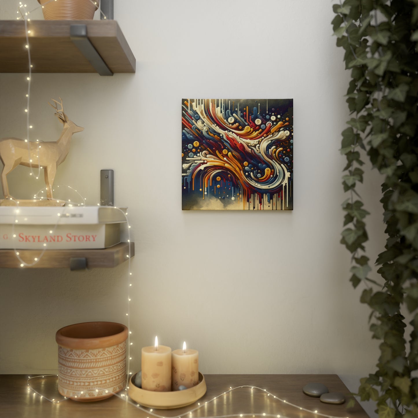 Abstract Financial Flux Canvas Photo Tile