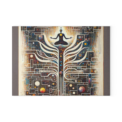 Syncing Silicon Spirituality Glass Cutting Board