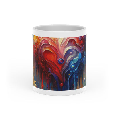 Unified Heart Reflections Heart-Shaped Mug