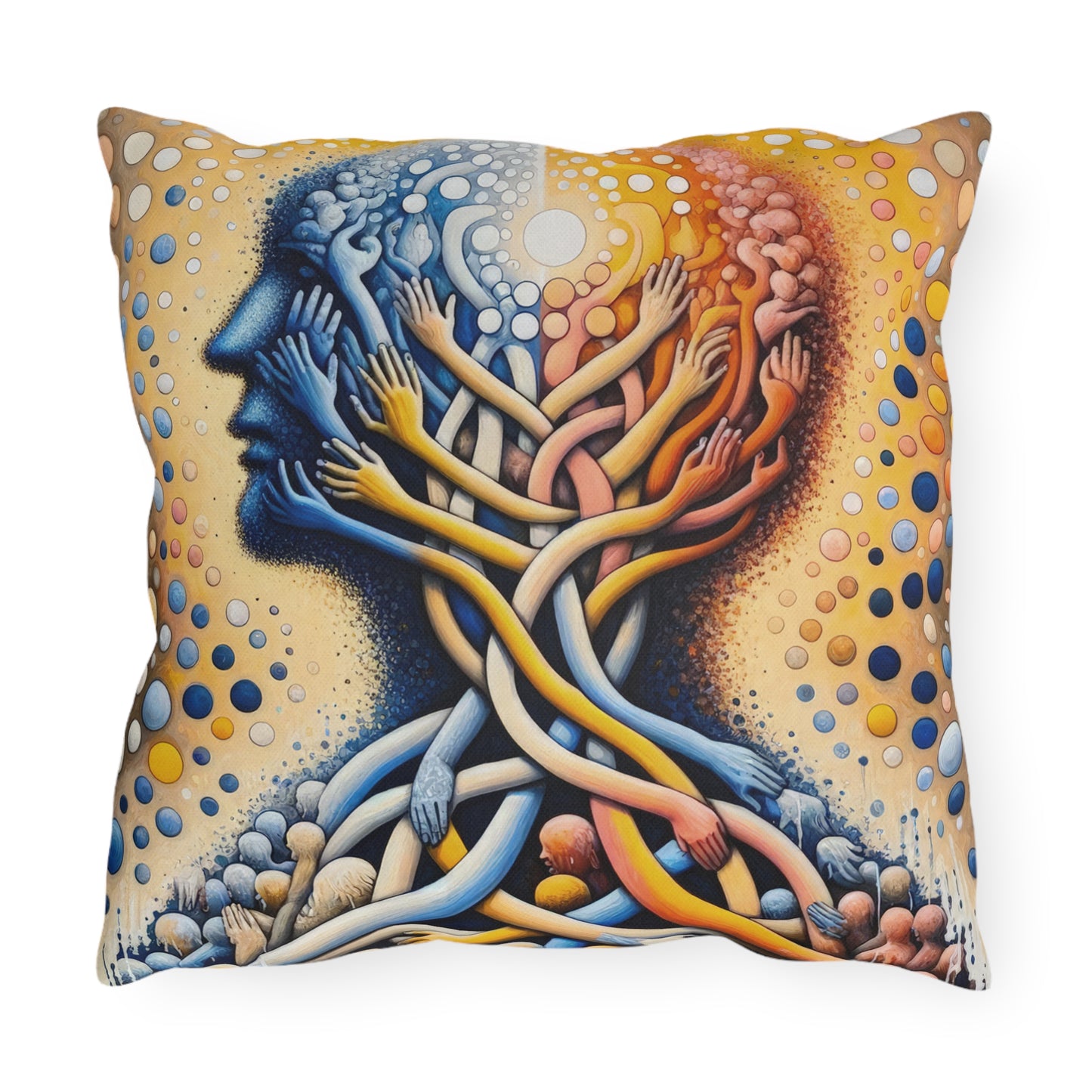 Unveiling Inner Essence Outdoor Pillows