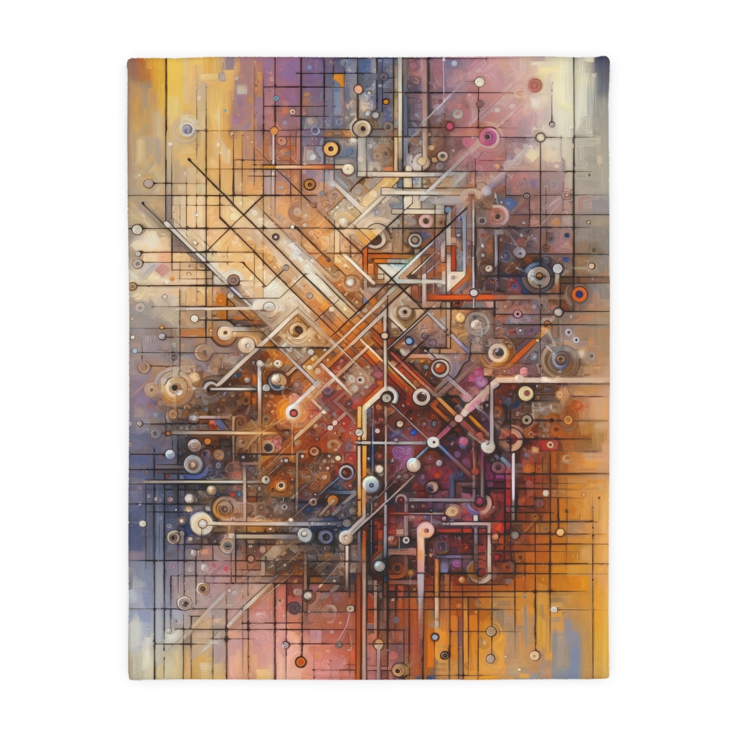 Abstract Structural Complexity Velveteen Microfiber Blanket (Two-sided print)