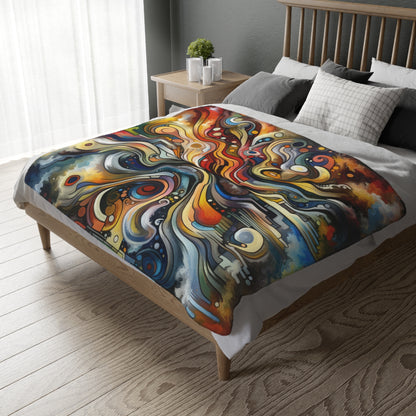 Tapestry Truths Diversity Velveteen Microfiber Blanket (Two-sided print)