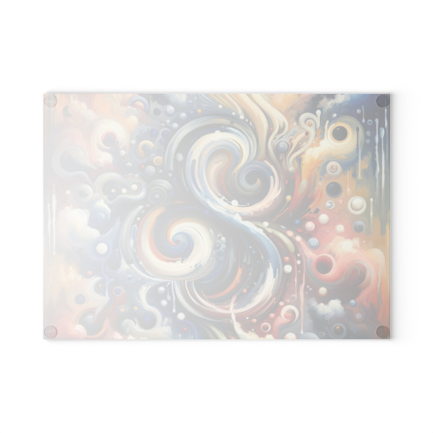 Paradoxical Embrace Tachism Glass Cutting Board