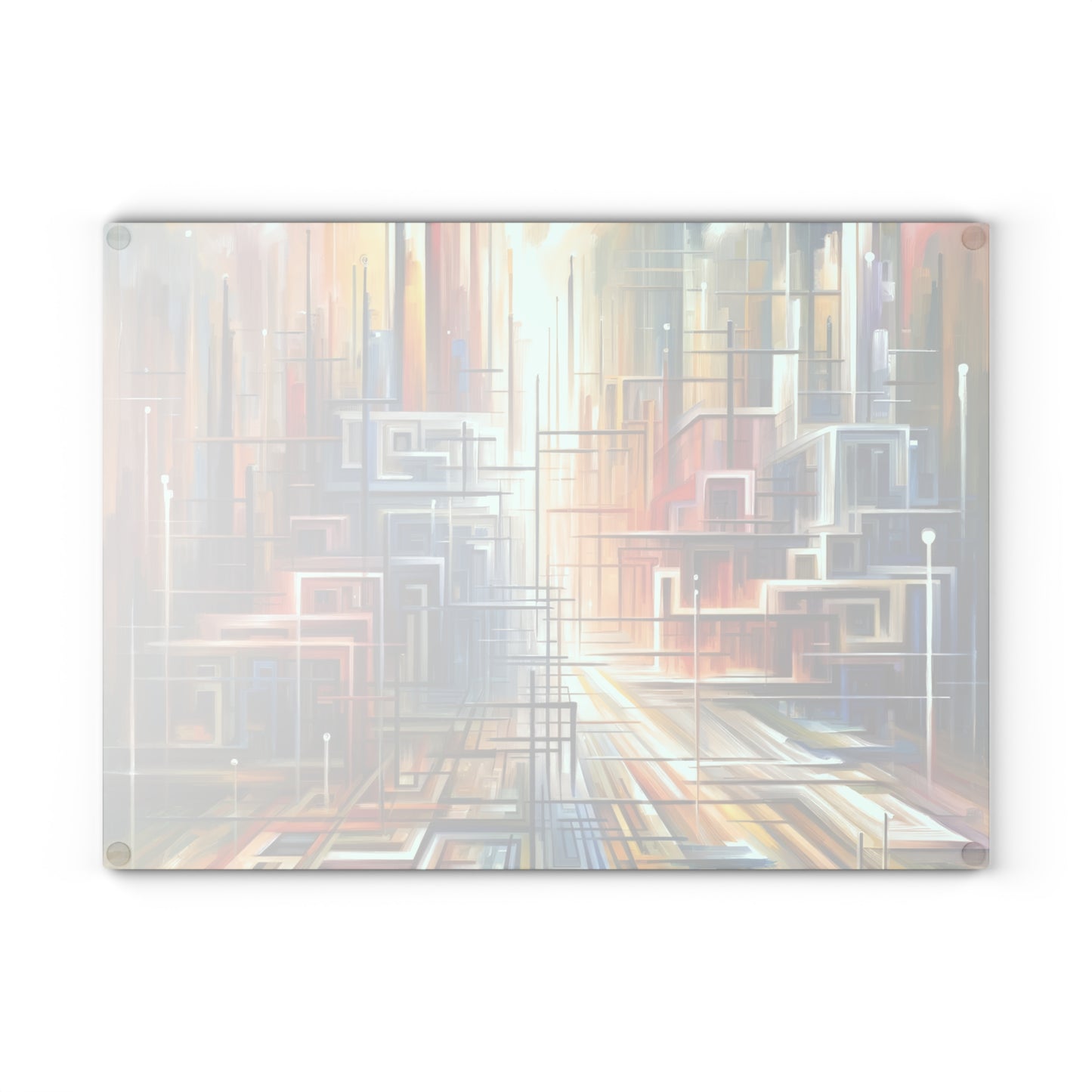 Urban Flow Interconnectedness Glass Cutting Board