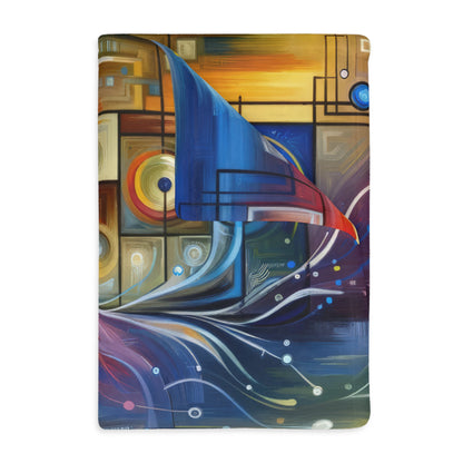 Digital Mindfulness Abstract Velveteen Microfiber Blanket (Two-sided print)