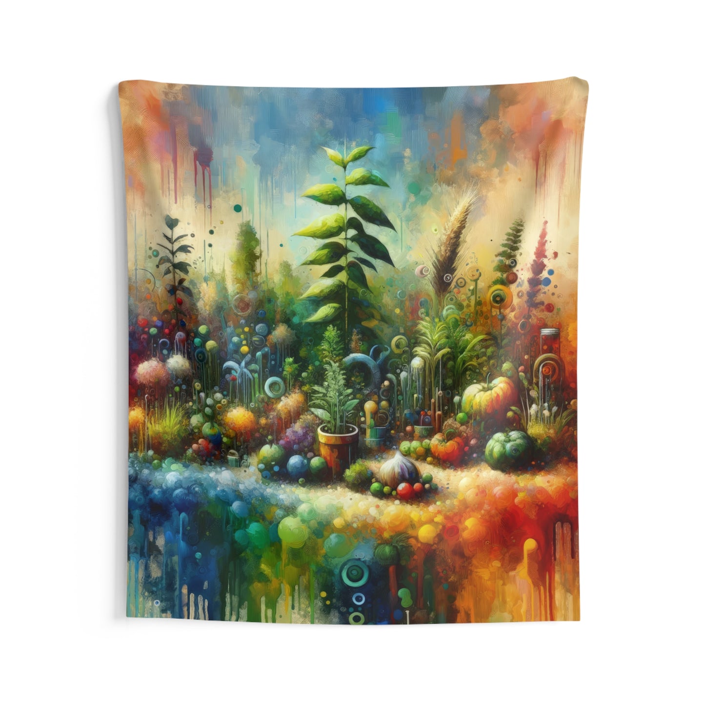 Communal Garden Microcosm Indoor Wall Tapestries