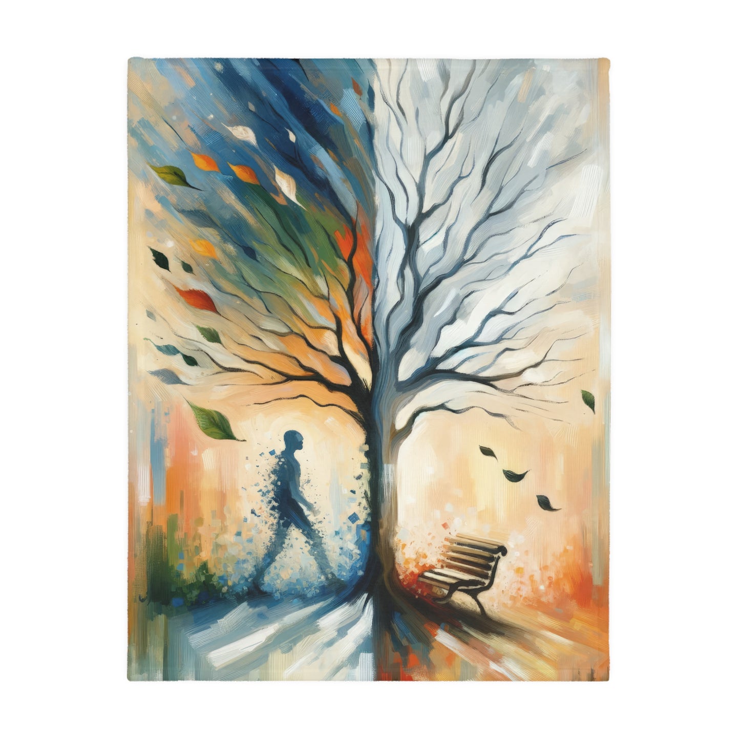 Transient Essence Anchored Velveteen Microfiber Blanket (Two-sided print)