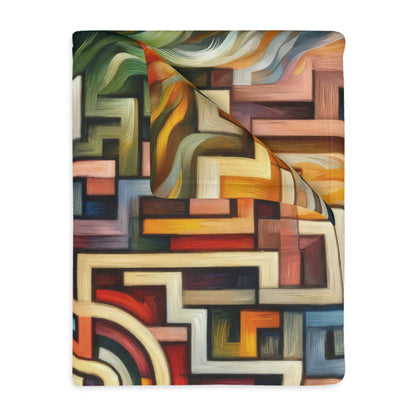 Labyrinthine Love Choices Velveteen Microfiber Blanket (Two-sided print)