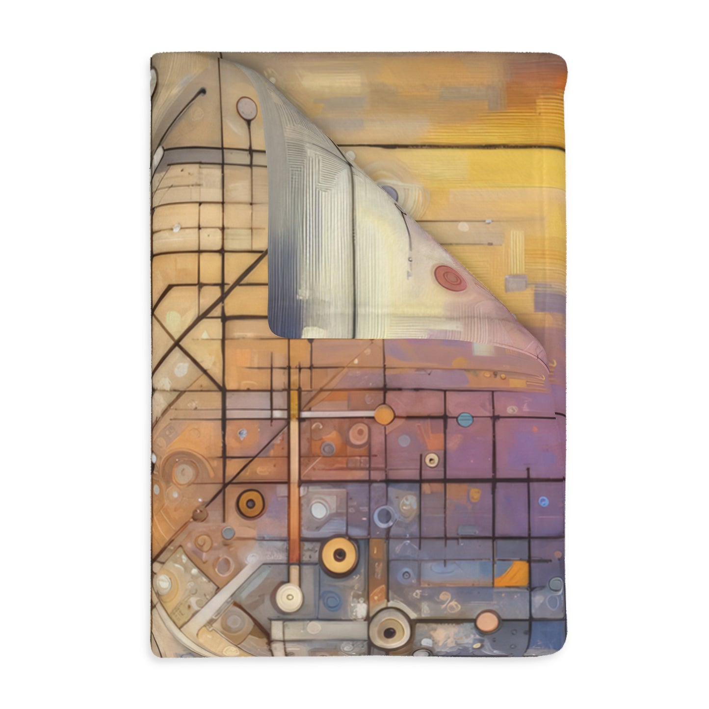 Abstract Structural Complexity Velveteen Microfiber Blanket (Two-sided print)